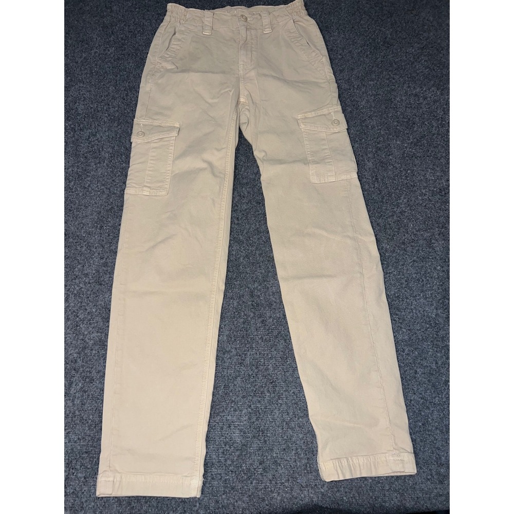 American Eagle Tan Cargo Pants Size 00 Regular Stretch Cotton Blend Khaki